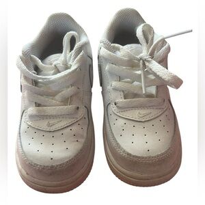Nike Air Force Ones Size 8C - White - Gently Used